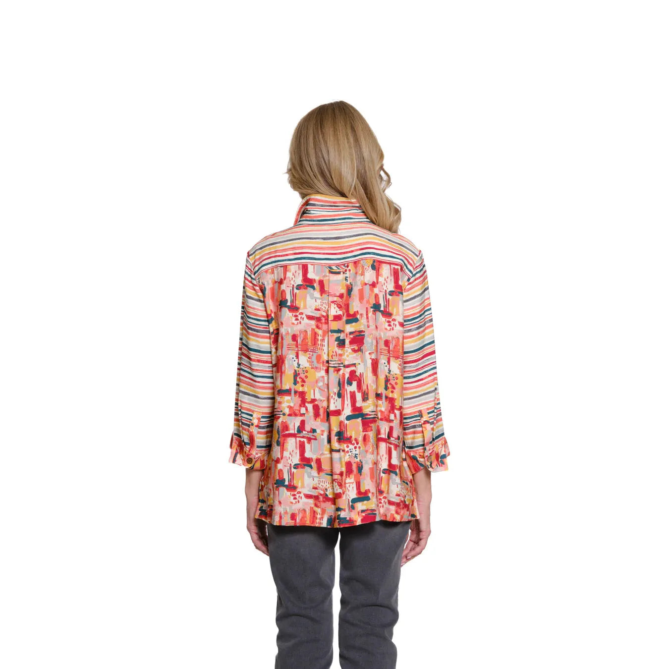 Multi-Print Button-Front Shirt - Multi