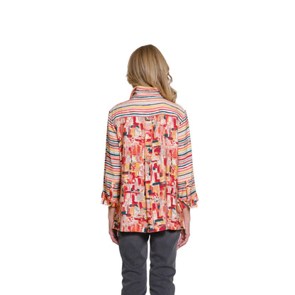 Multi-Print Button-Front Shirt - Multi
