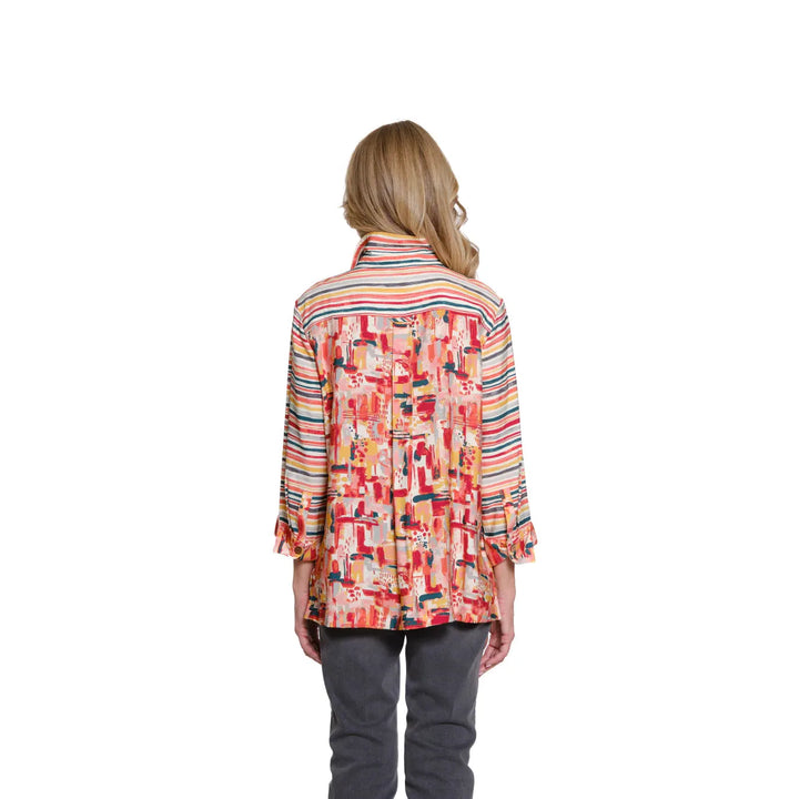 Multi-Print Button-Front Shirt - Multi