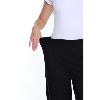Ponte Wide Leg Crop Pant - Black