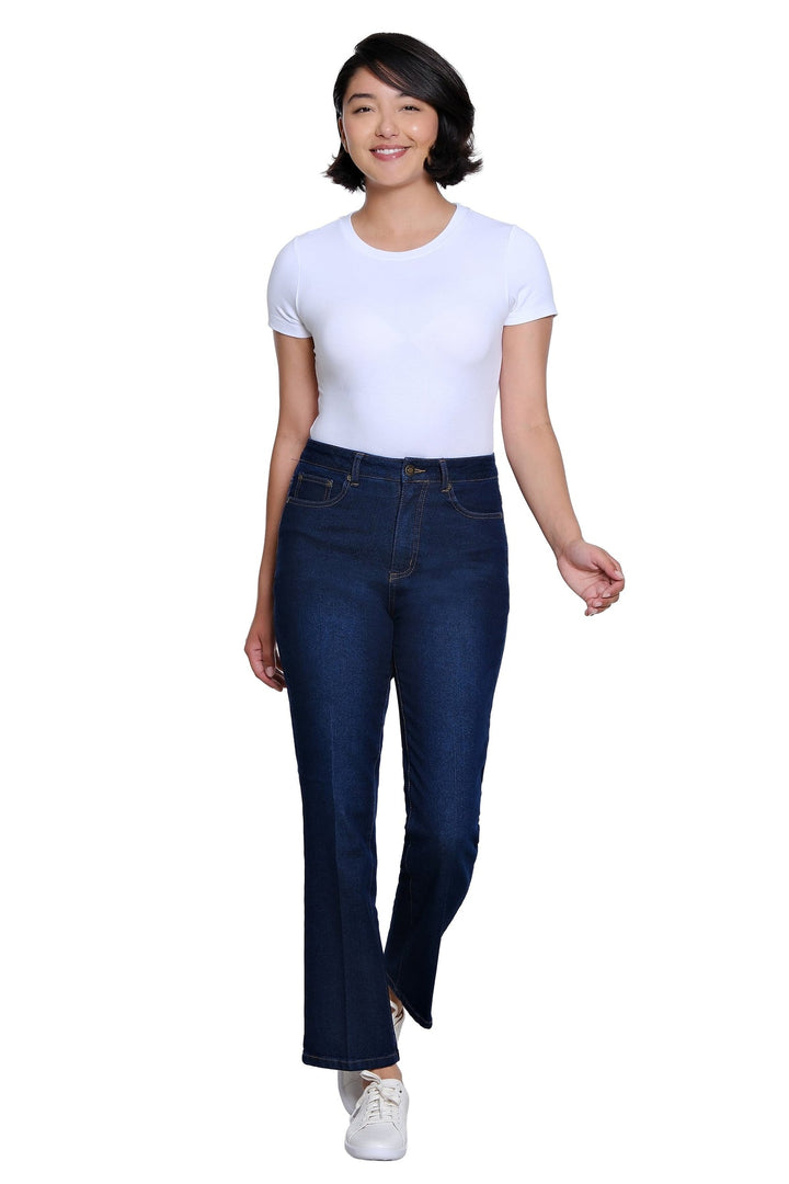Multiples Midnight Indigo Boot Cut Ankle Pant - Full