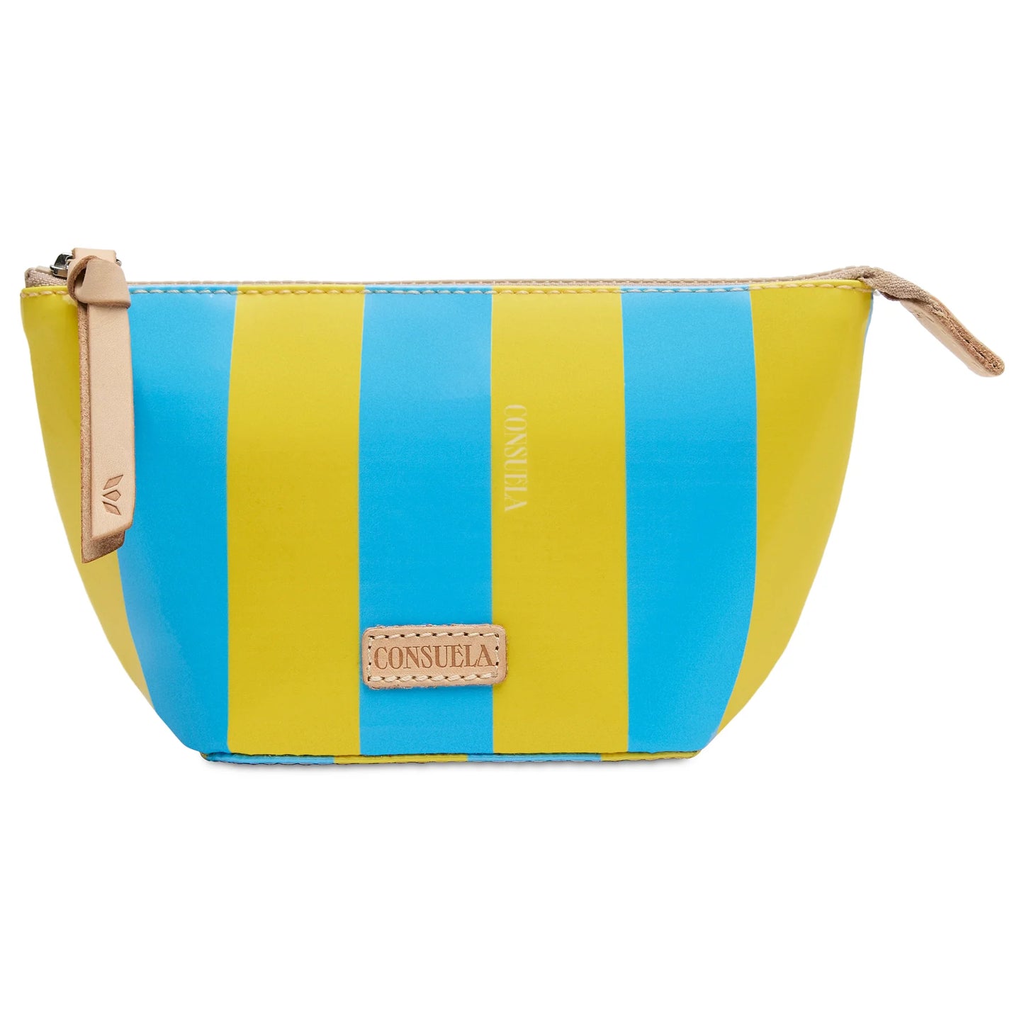 Consuela Surfside Medium Kit - Blue & Yellow Striped Travel & Makeup Bag