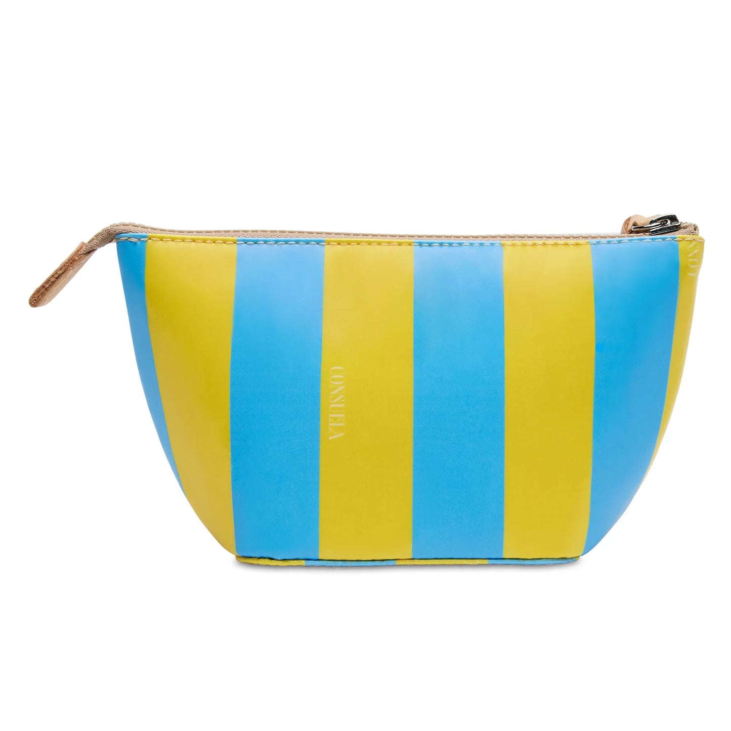 Consuela Surfside Medium Kit - Blue & Yellow Striped Travel & Makeup Bag