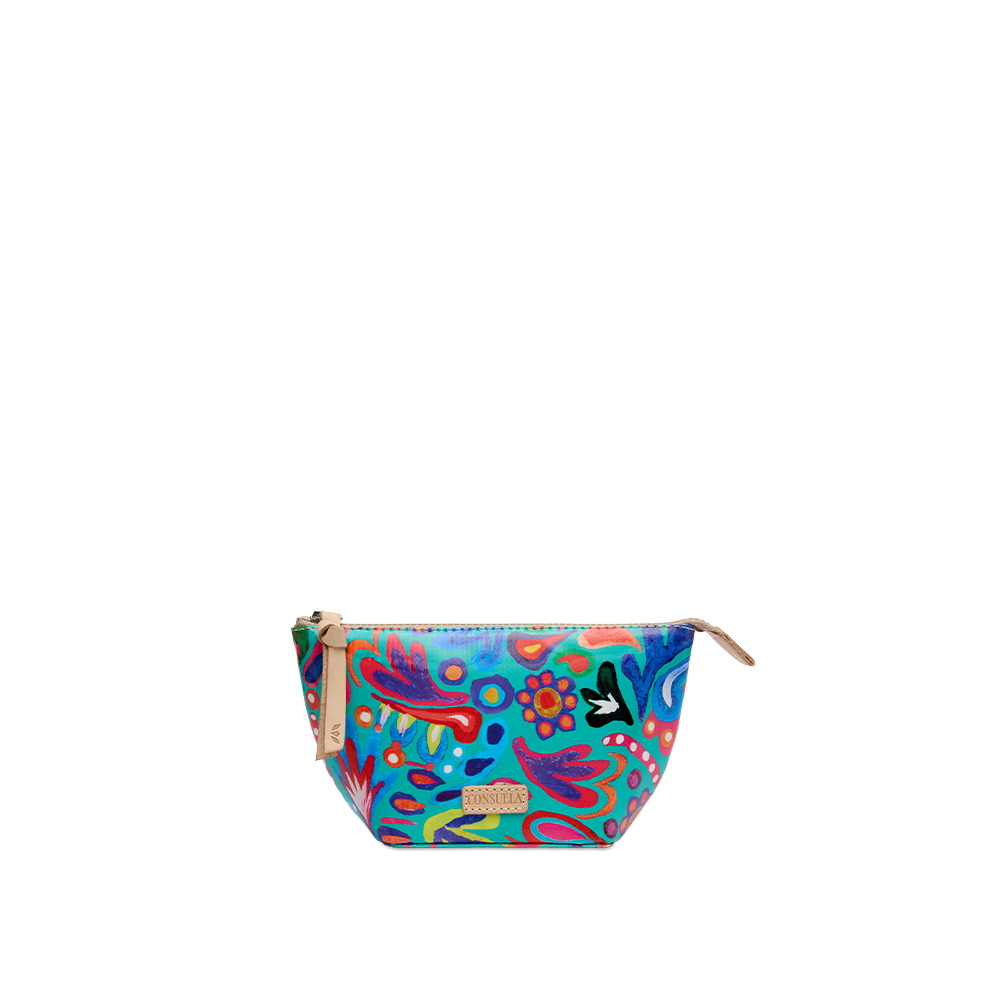 Consuela Tasha Medium Tool Kit featuring a colorful floral ConsuelaCloth exterior.