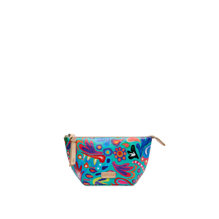 Consuela Tasha Medium Tool Kit featuring a colorful floral ConsuelaCloth exterior.