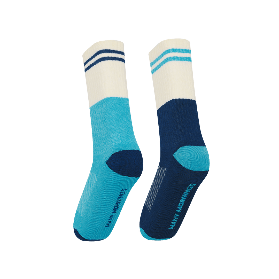 Many Mornings - Blue Blues Sport Socks