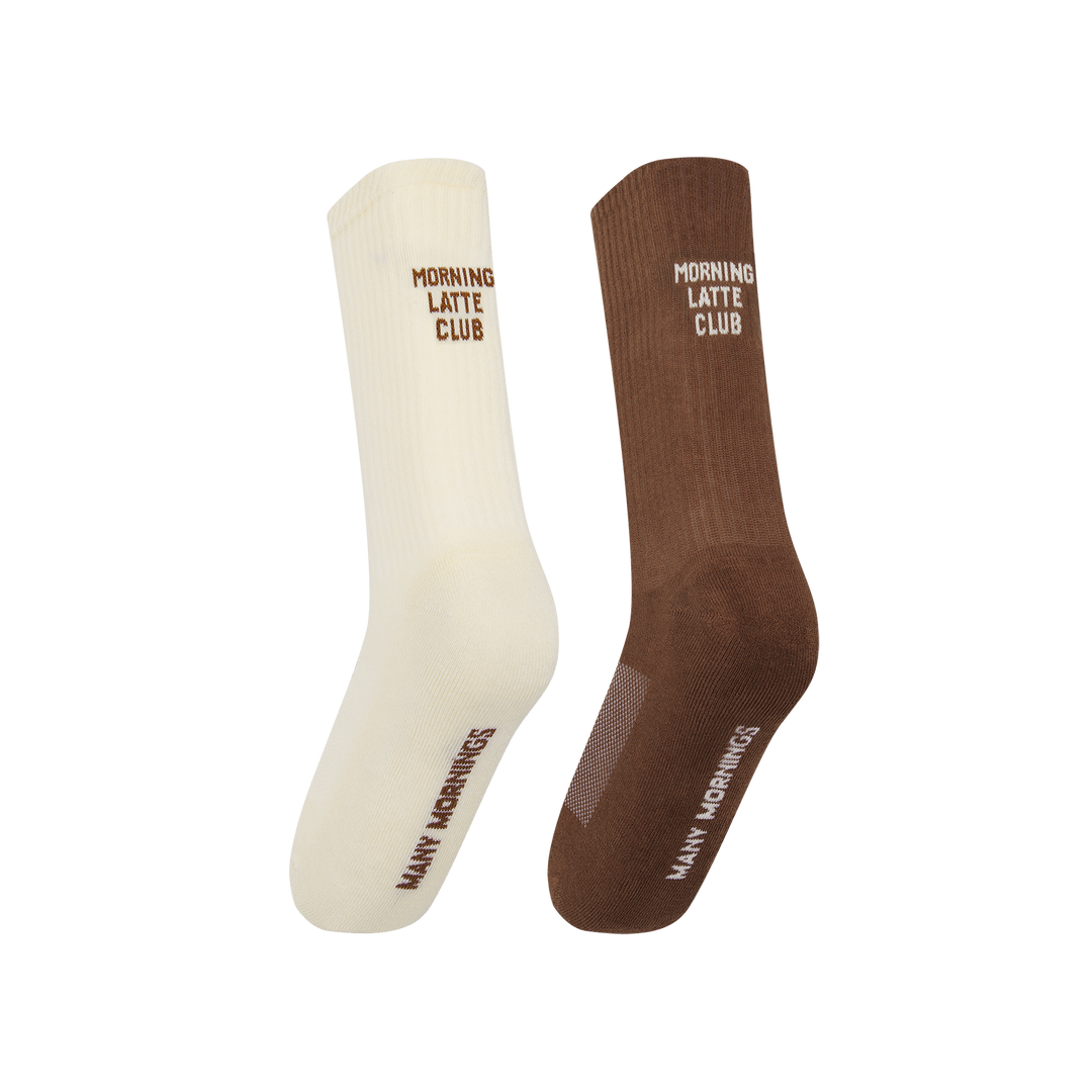 Many Mornings - Latte Club Sport Socks