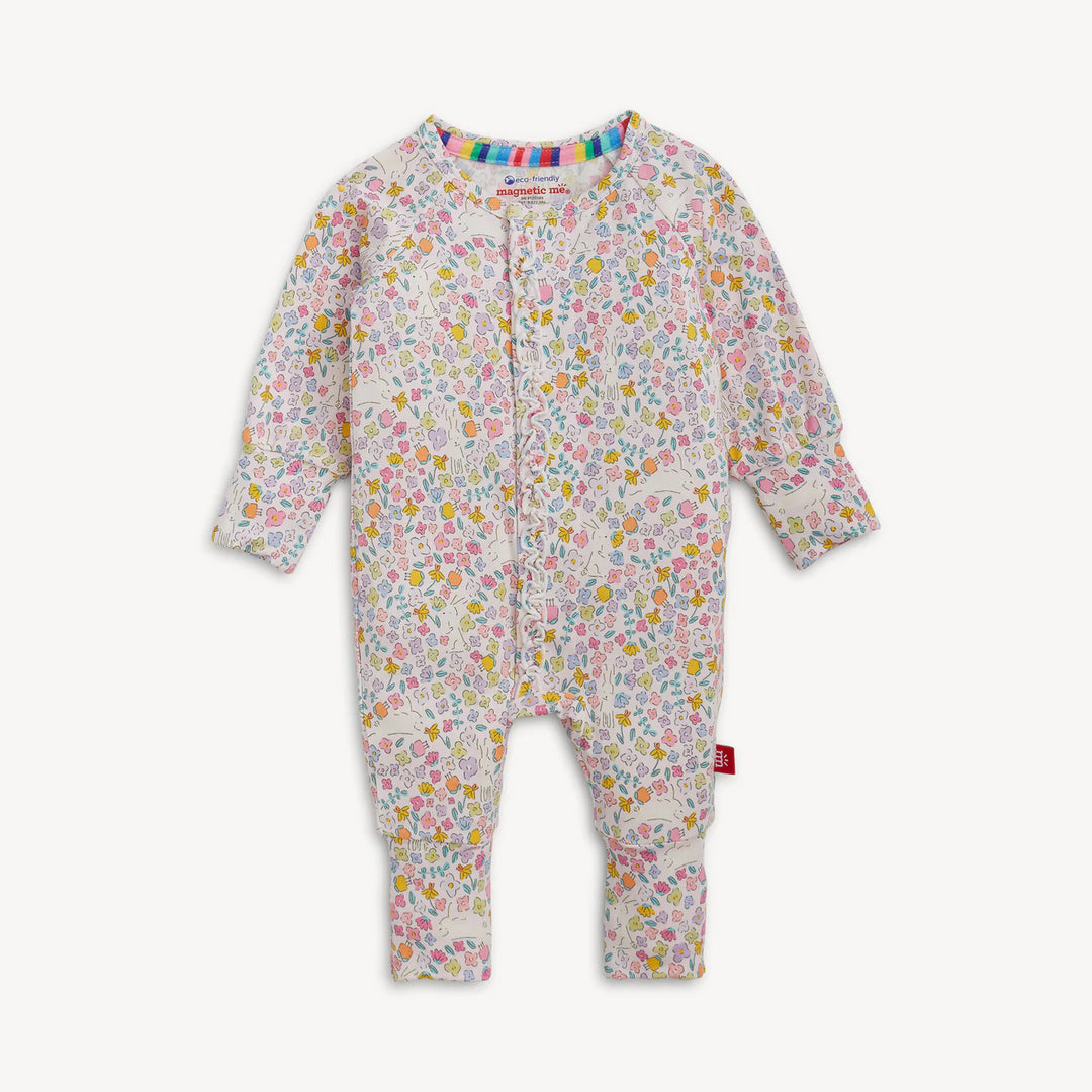 Bunny Blossom Magnetic Convertible Coverall - TENCEL™ Modal Ruffle Romper
