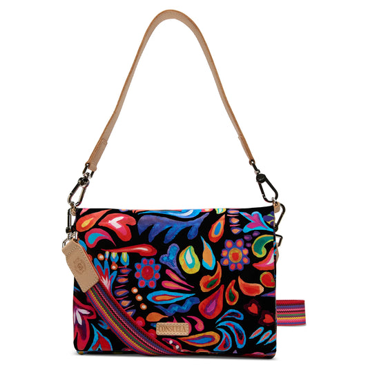 Consuela Sophie Metro Crossbody - Vibrant Floral & Blue Contrast Handbag