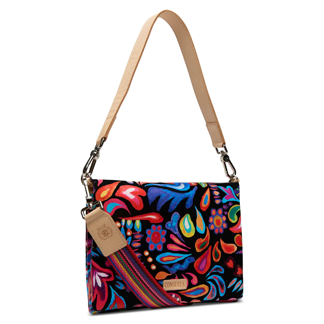 Consuela Sophie Metro Crossbody - Vibrant Floral &amp; Blue Contrast Handbag