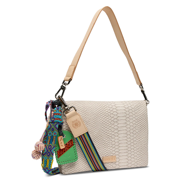 Consuela Thunderbird Metro Crossbody - Reptile-Textured Leather Handbag