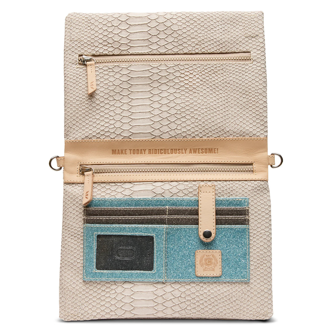 Consuela Thunderbird Metro Crossbody - Reptile-Textured Leather Handbag
