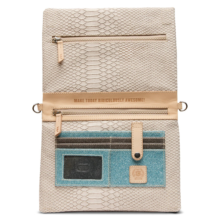 Consuela Thunderbird Metro Crossbody - Reptile-Textured Leather Handbag