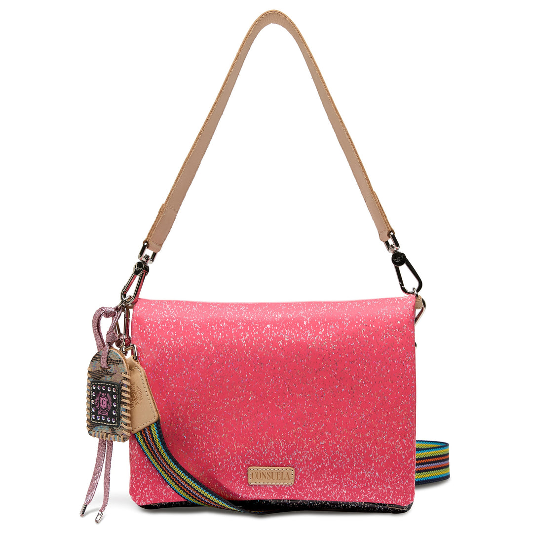 Consuela Bae Metro Crossbody glitter bag front view multicolor women&