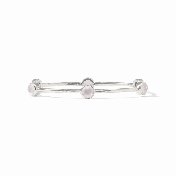 Julie Vos Milano Luxe Bangle - Silver - Hand-Hammered Designer Bangle