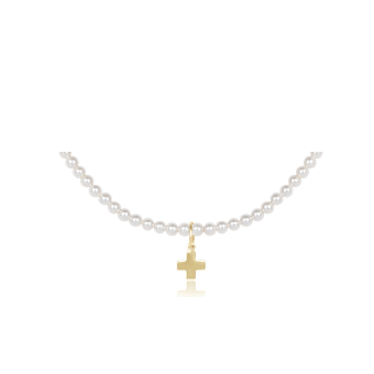 Choker Classic Pearl 3mm Bead - Signature Cross