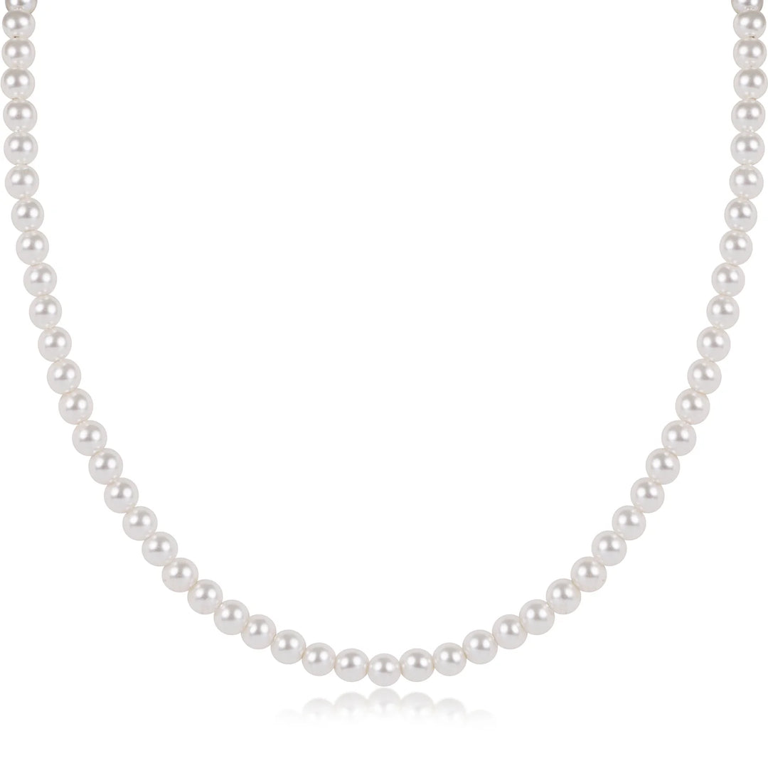 15" Choker Beaded - Classic Pearl 4mm