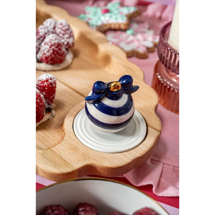 Nora Fleming deck the halls—blue mini