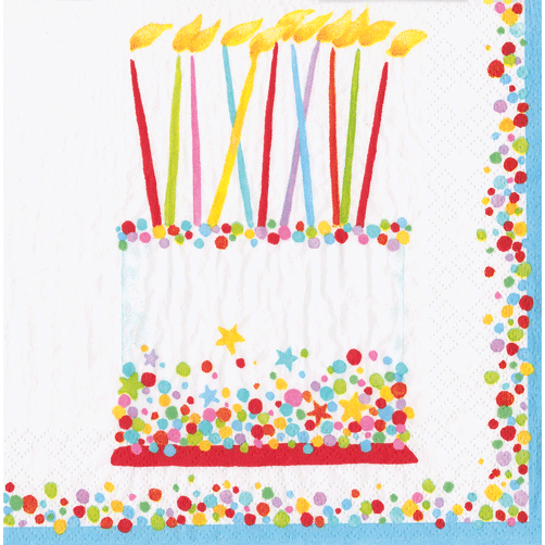 Birthday Cake Napkin Luncheon