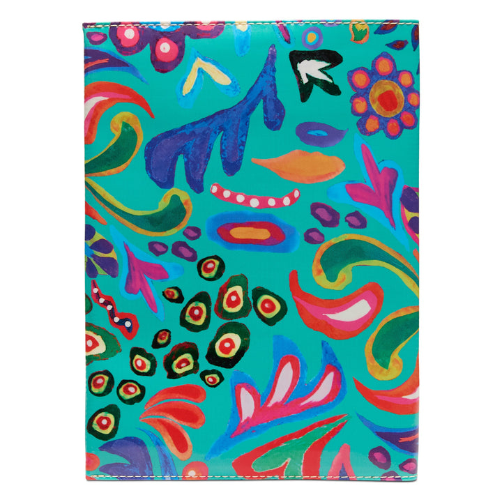 Consuela Tasha Notebook Cover featuring a colorful floral ConsuelaCloth exterior.