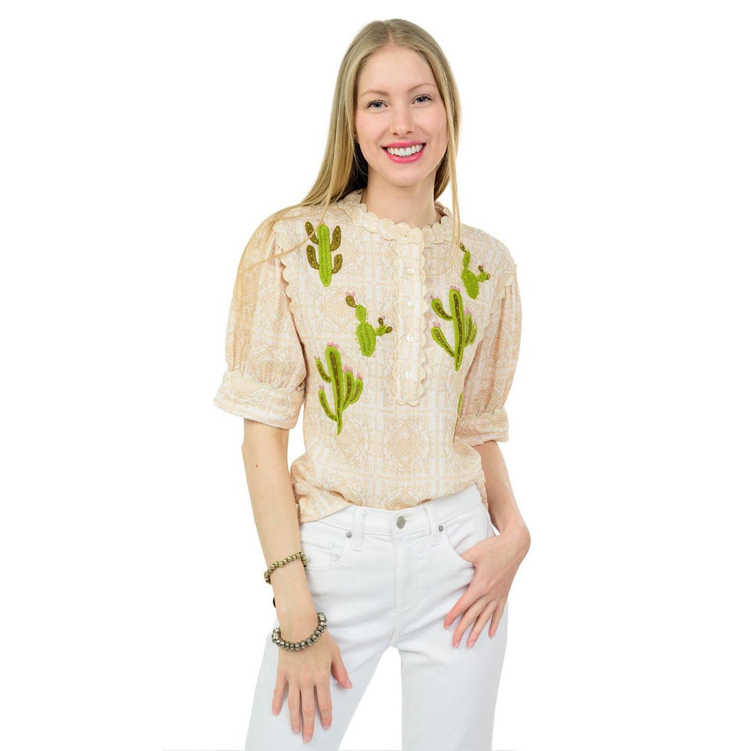 The Nopal Cactus Embroidered Blouse