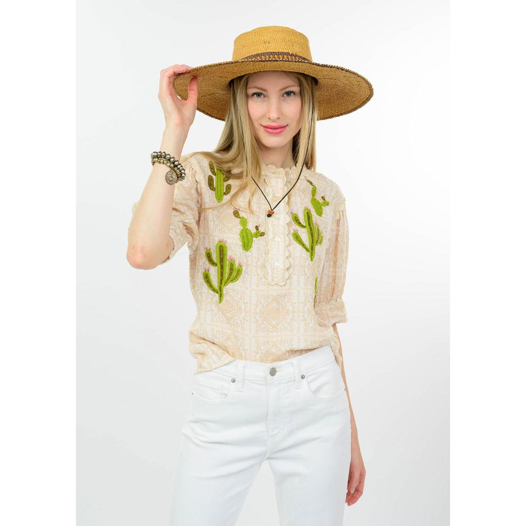 The Nopal Cactus Embroidered Blouse