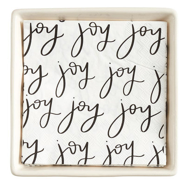 Joy Ceramic Napkin Tray &amp; Napkins