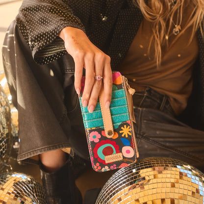 Consuela Amelie Card Organizer - Floral ConsuelaCloth™ & Leather Wallet