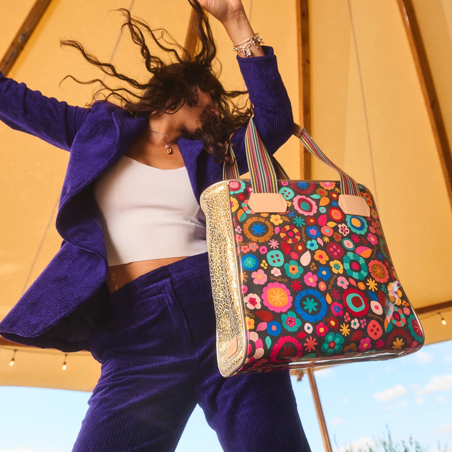 Consuela Amelie Classic Tote - Floral ConsuelaCloth™ & Leather Bag