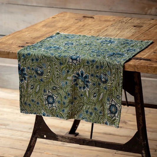 Plumbago Botanical Print Cotton Towel