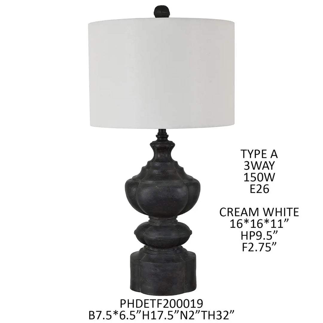 Bronzed Finial Lamp