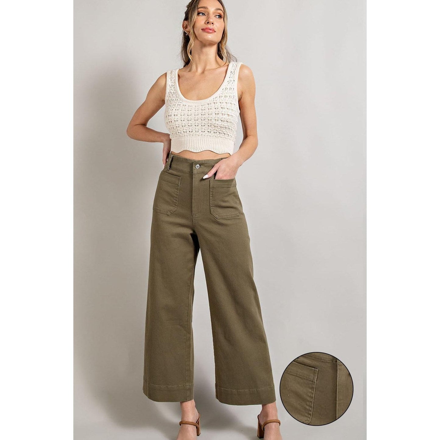 Sage  Soft Washed Wide Leg Pant