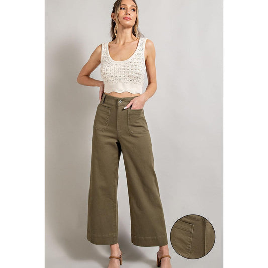 Sage  Soft Washed Wide Leg Pant