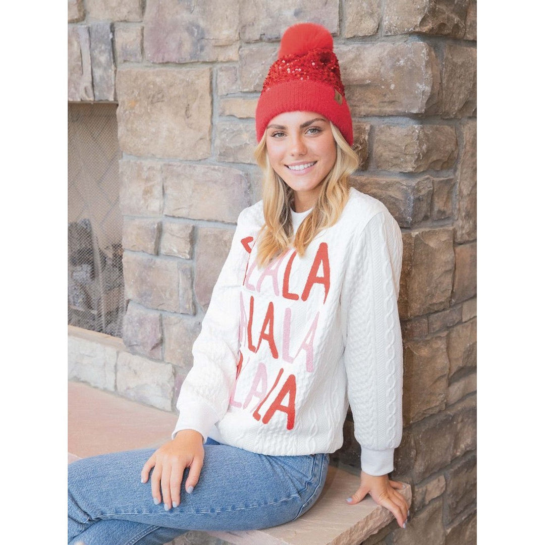 Simply Southern FALALA Braid Crew Sweater