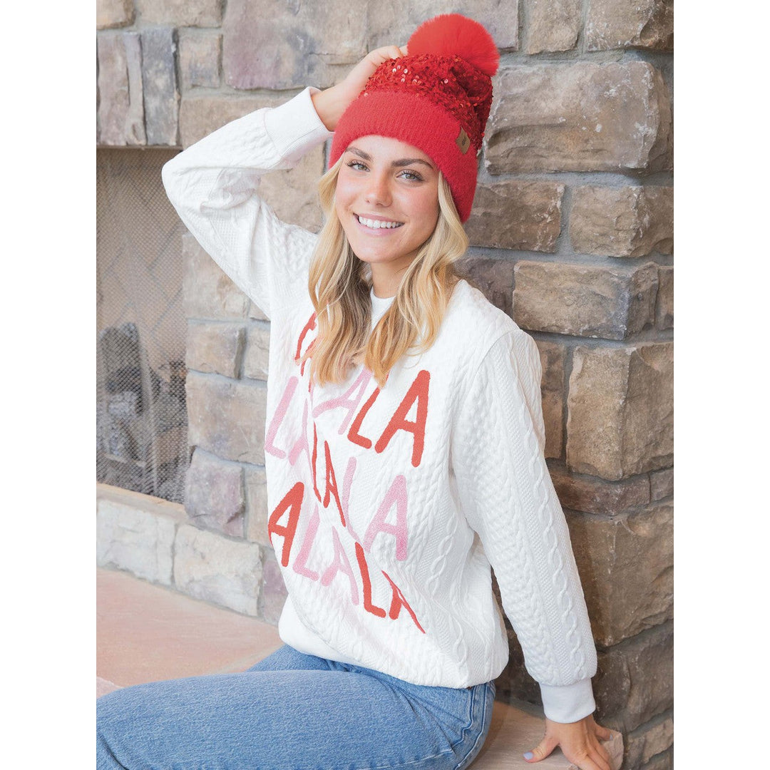 Simply Southern FALALA Braid Crew Sweater