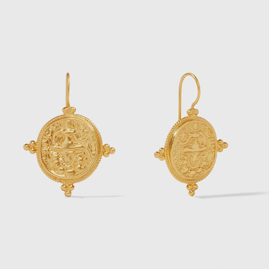 Quatro Coin Earring- Gold