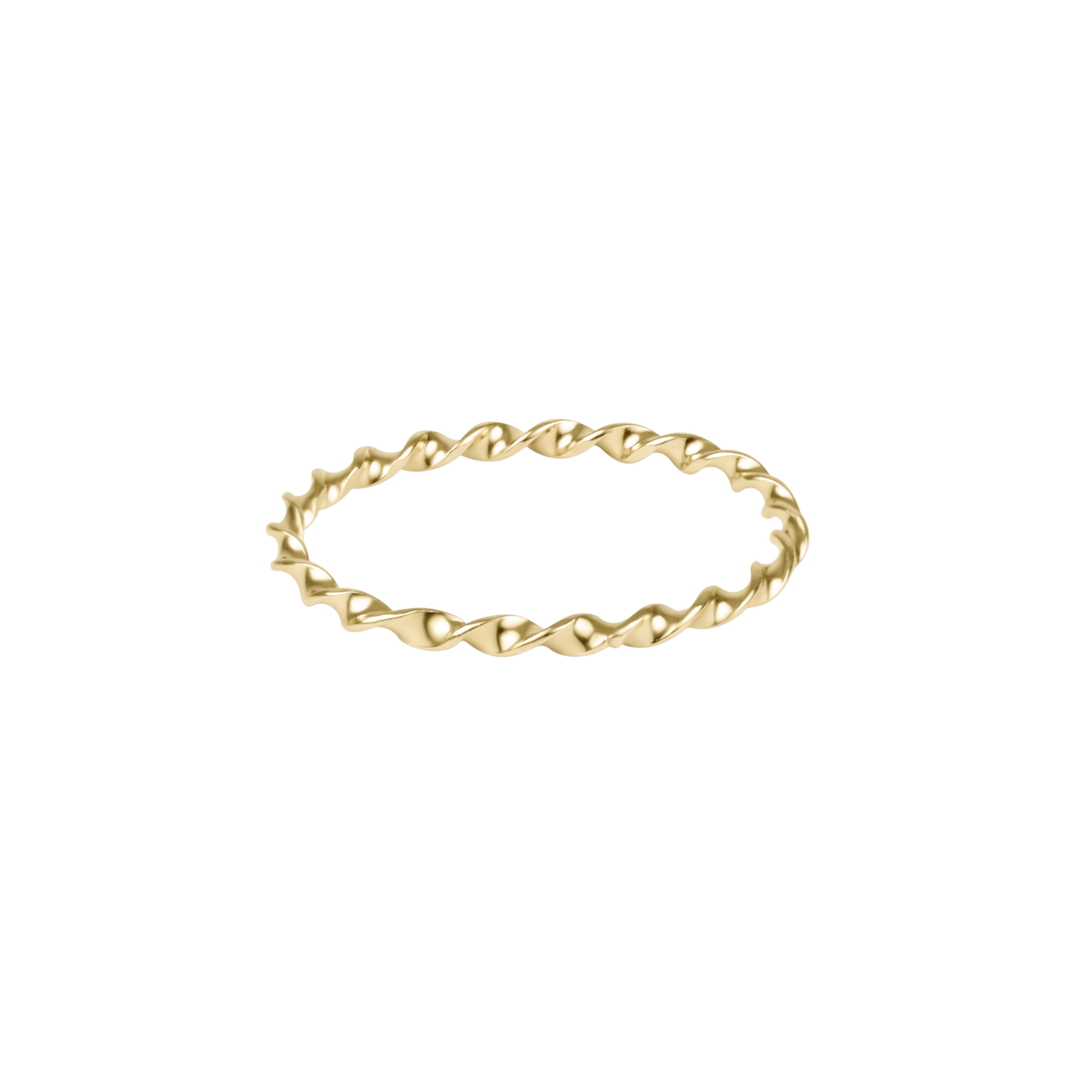 enewton Classic Gold Twisted Thin Band Ring