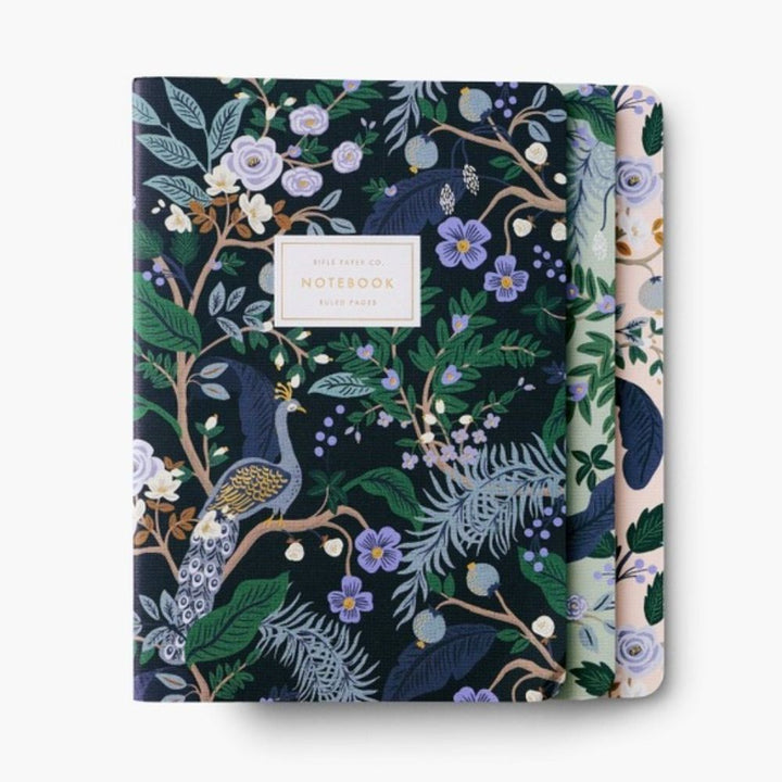 Stitched Notebook Set - Peacock
