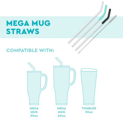 Blush/Coral/Pink Reusable Stra Set (Mega Mugs)