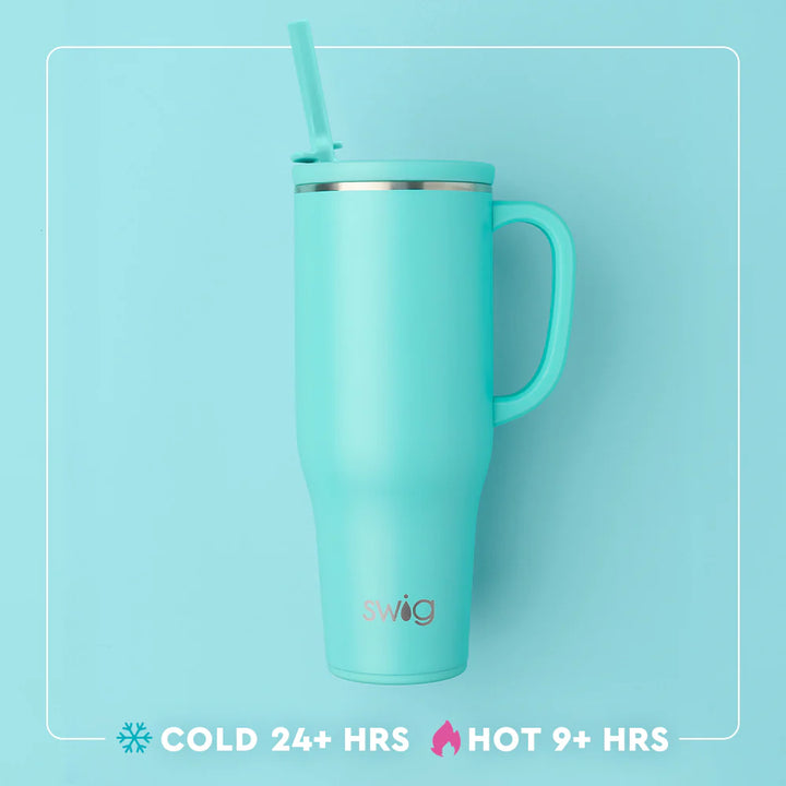 Swig Life Saddle Stitch Cream Mega Mug 40oz