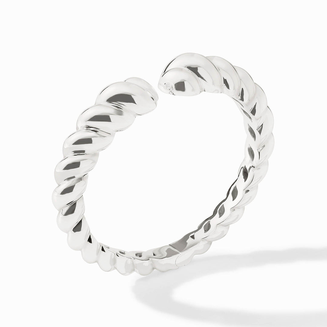 Julie Vos Ravello silver hinge cuff side view