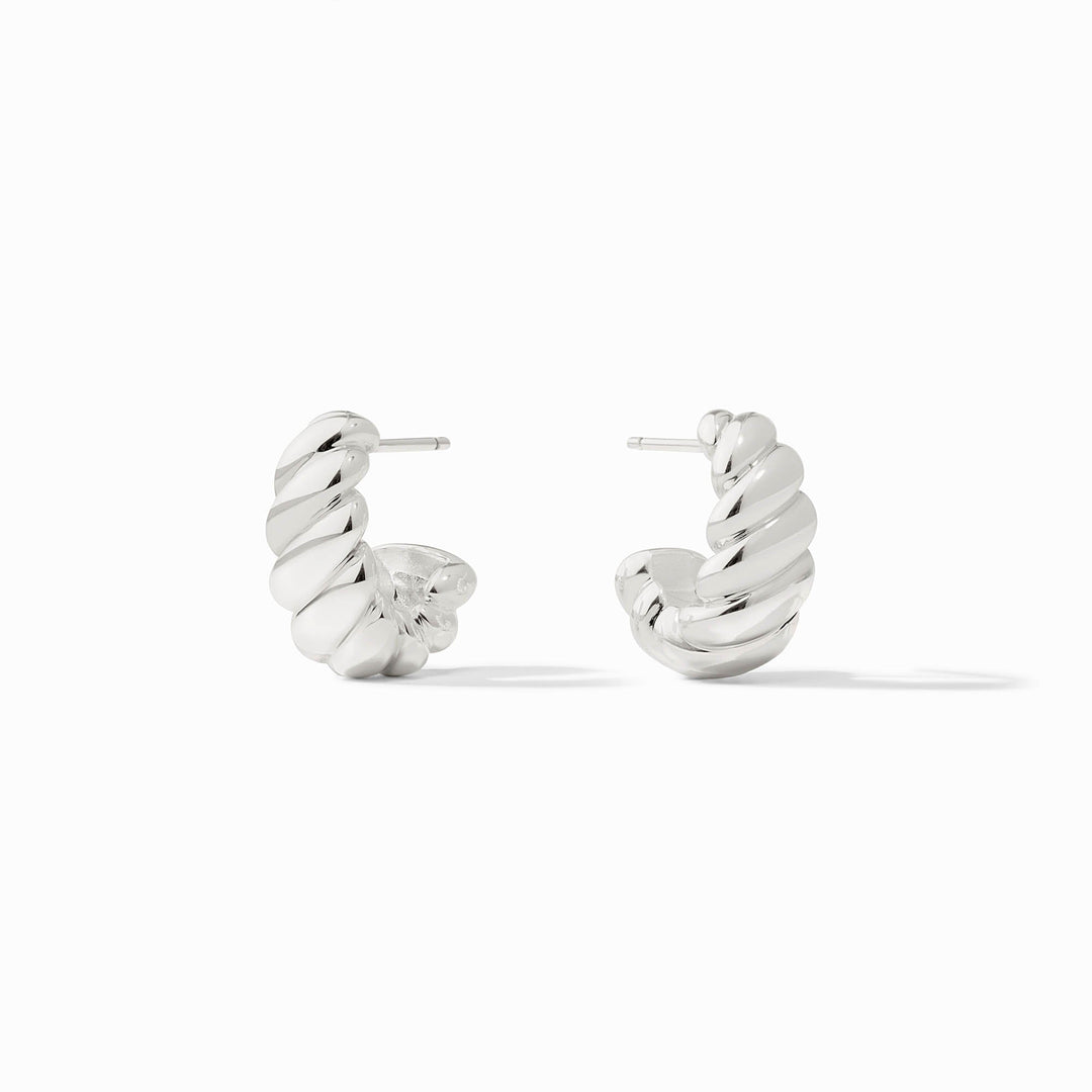 Julie Vos Ravello Statement Hoops in twisted silver rope