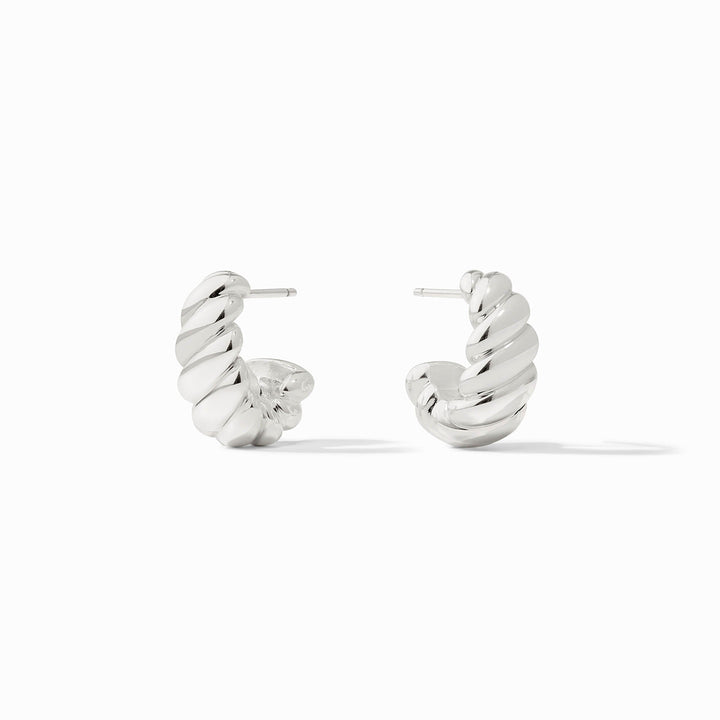 Julie Vos Ravello Statement Hoops in twisted silver rope