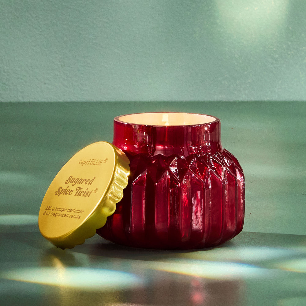 Capri Blue Sugared Spice Twist Royal Gem Petite Candle, Lifestyle Shot | Bella Gifts from the Heart