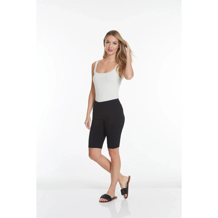 Pull On Black Walking Shorts With Pockets