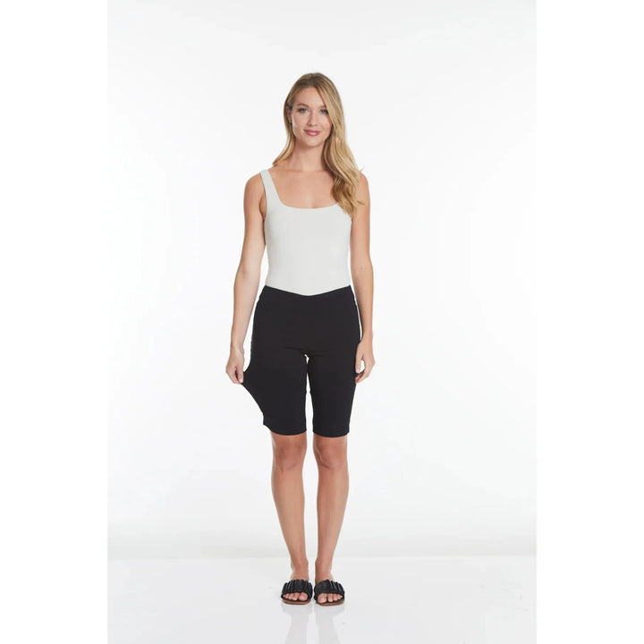 Pull On Black Walking Shorts With Pockets