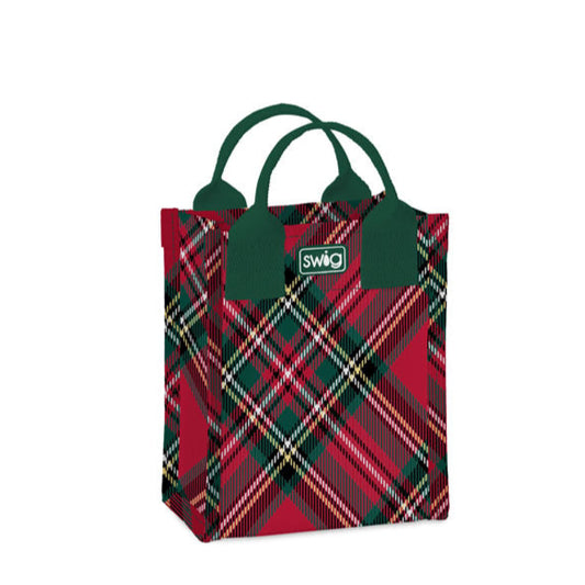 Christmas Plaid Reusable Gift Bag (Mini)