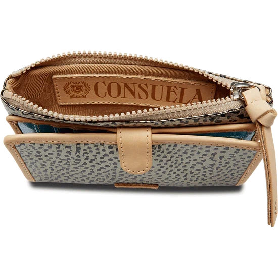 Consuela Tommy pewter metallic slim wallet, alternate view