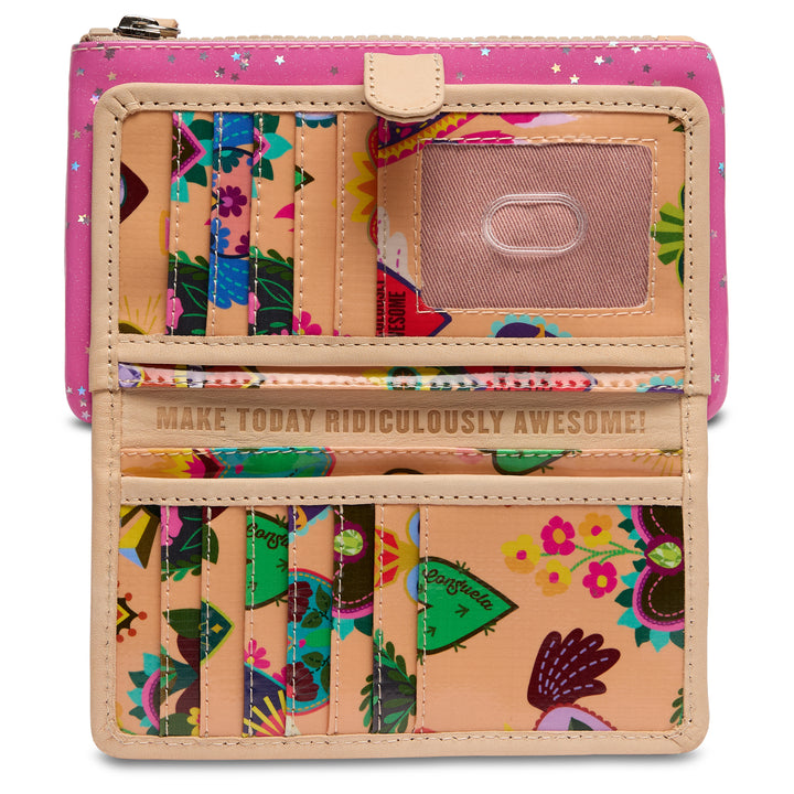 Consuela Berry Slim Wallet tan leather trim detail