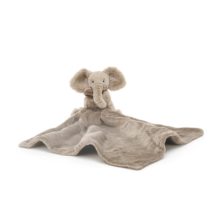 Jellycat Smudge Elephant Soother naptime lovey detail view